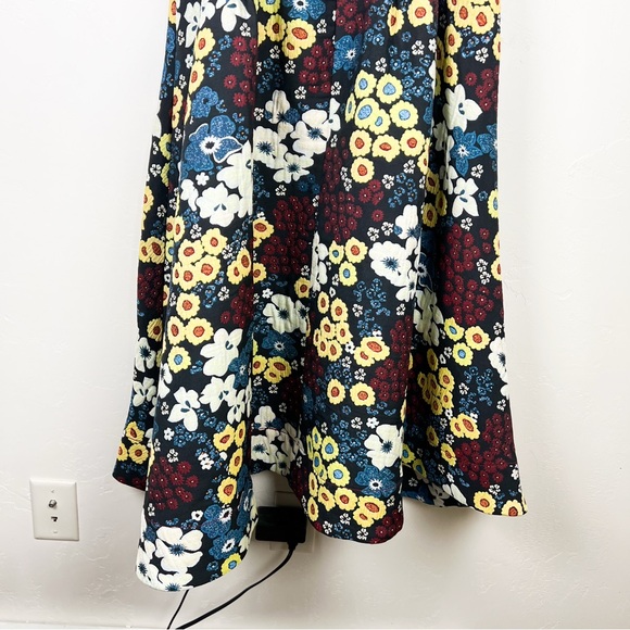 Anthropologie Maeve Marigold Floral A-Line Tie Back Fit & Flare Midi Dress - Picture 6 of 16